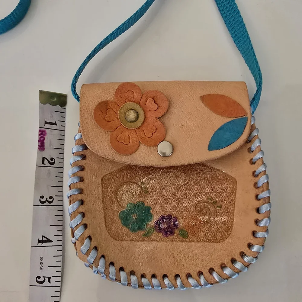Handmade Raw Leather girls purse